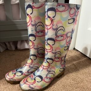 coach pixy rain boots multicolor W8